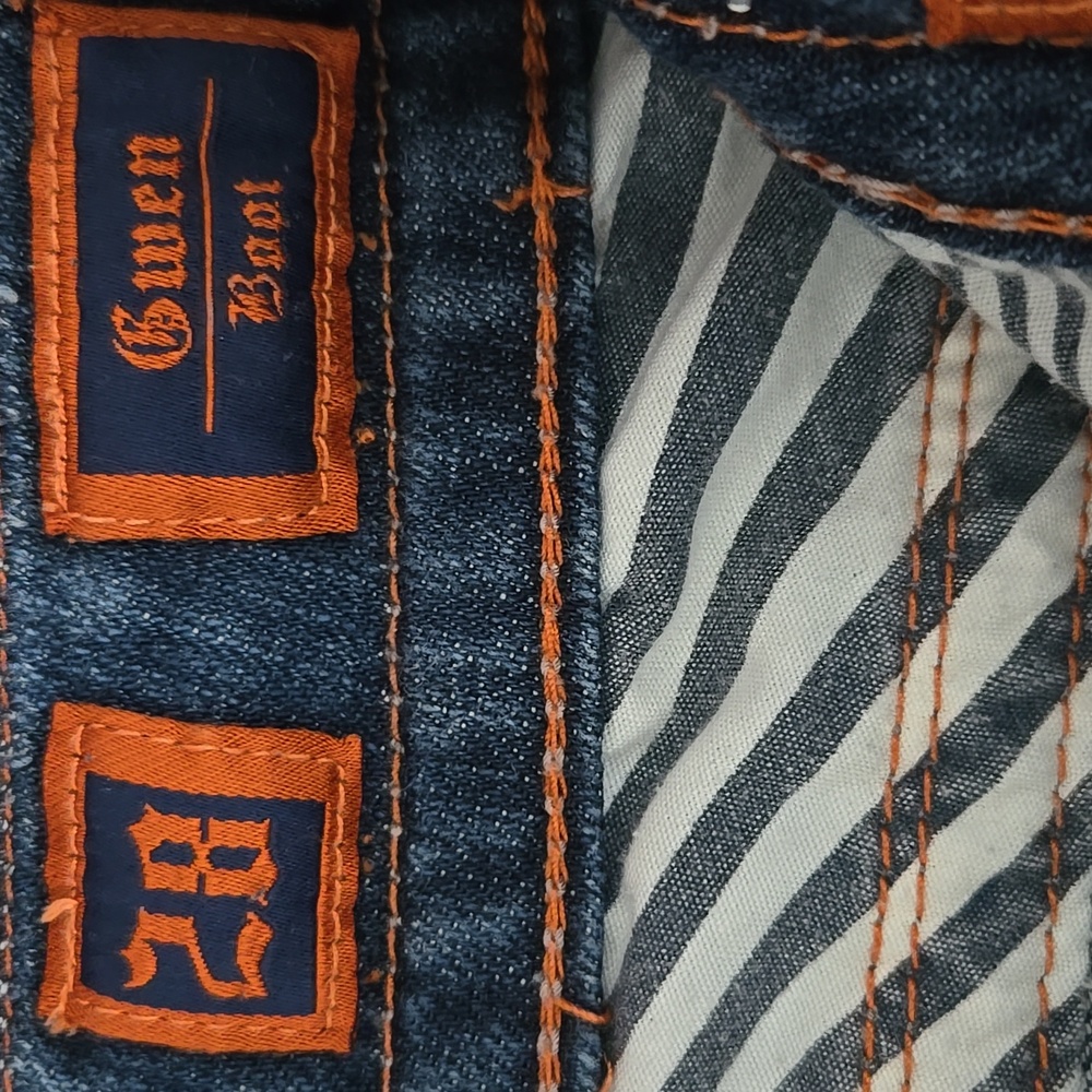 Rock Revival Blue Boot Cut Jeans with Embroidered Pockets - Picture 2 of 7